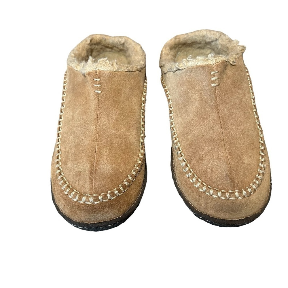Sorel Men’s Falcon Ridge Ii Suede Slippers Open Back Faux Fur Mules Size 7 - Picture 3 of 7